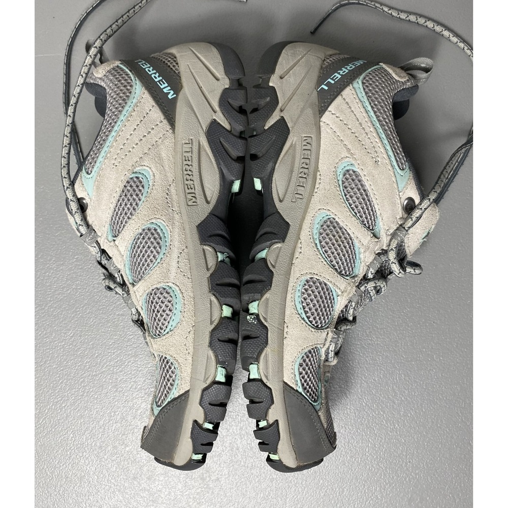 MERRELL Women Hilltop Ventilator Lace-Up Hiking Shoes US 8 Ice/Eggshell/Grey - Picture 7 of 14